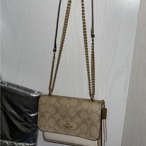 Coach Beige and Cream Crossbody Bag